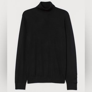 Mens Black Turtle Neck Sweater